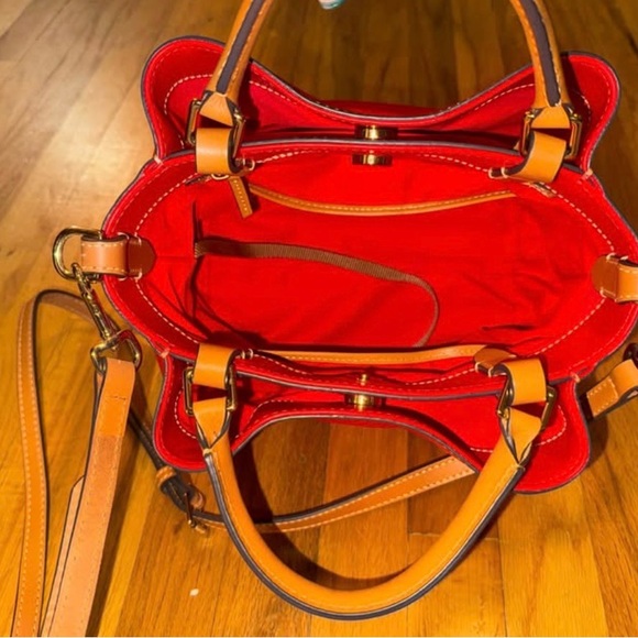 Dooney & Bourke Burgundy and Tan Tote - Picture 3 of 3